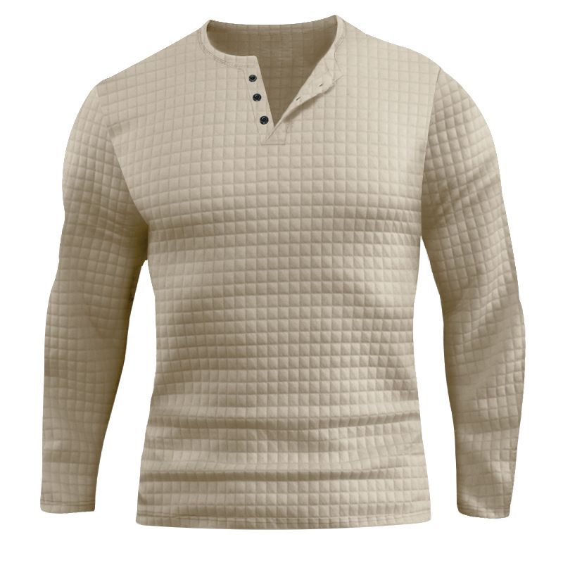 TIOZONEY - Polera Casual Manga Larga Hombre