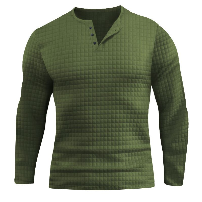 TIOZONEY - Polera Casual Manga Larga Hombre