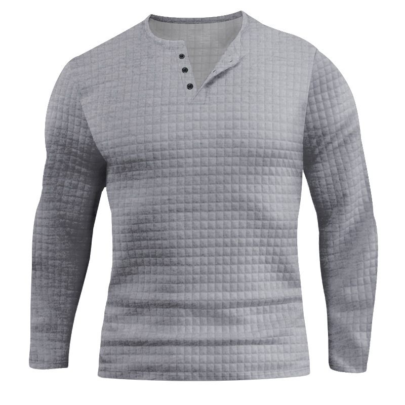 TIOZONEY - Polera Casual Manga Larga Hombre