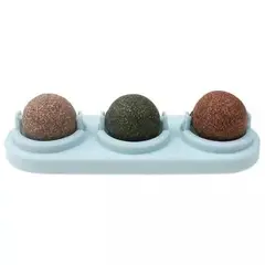 DEFENSOR FOREVER - Pack De 3 Bola De Hierba Gatera Prensada, Para Gatos Celeste