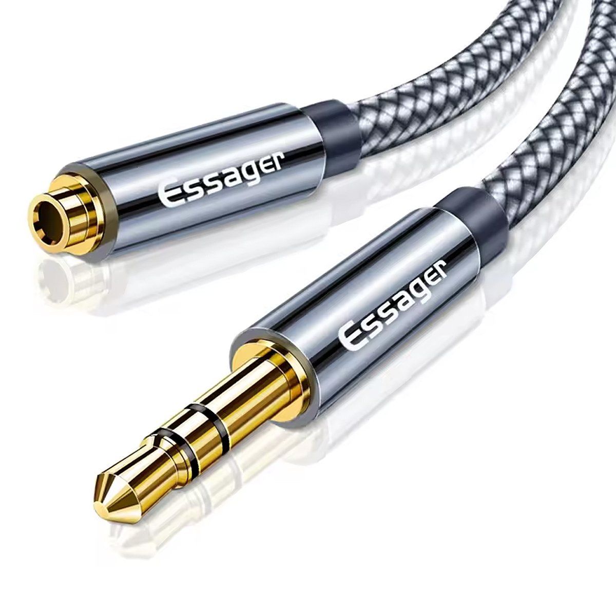 GENERICO - Cable Auxiliar Audio Jack 3,5mm De 5 Metros Universal