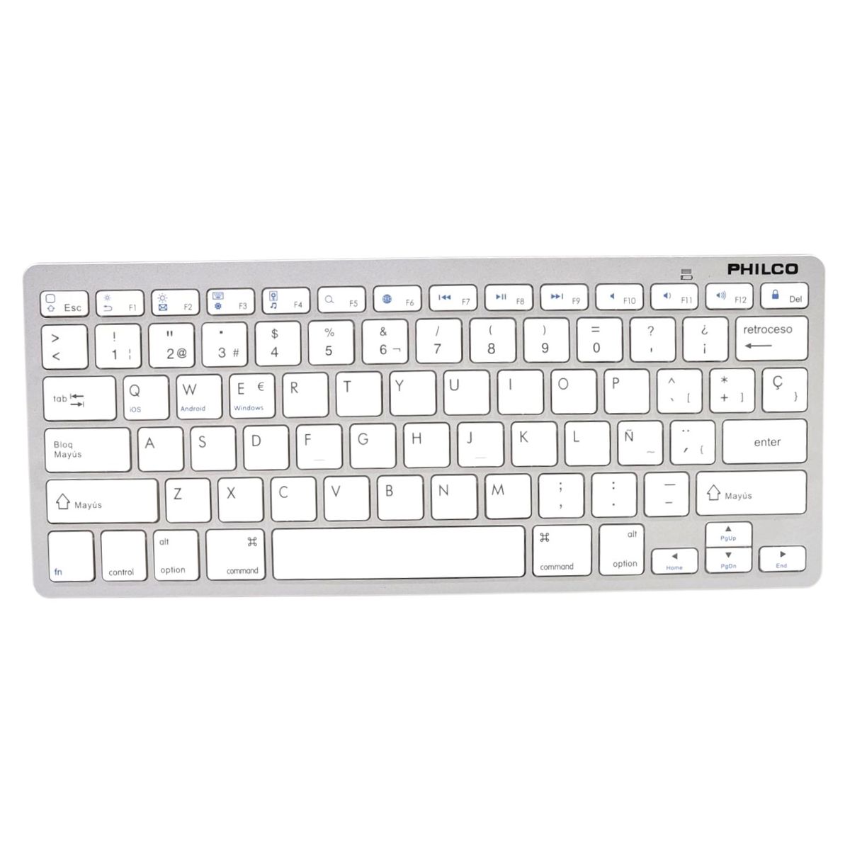 PHILCO - Teclado Inalámbrico Bt Ultra Slim AP382 Blanco Philco