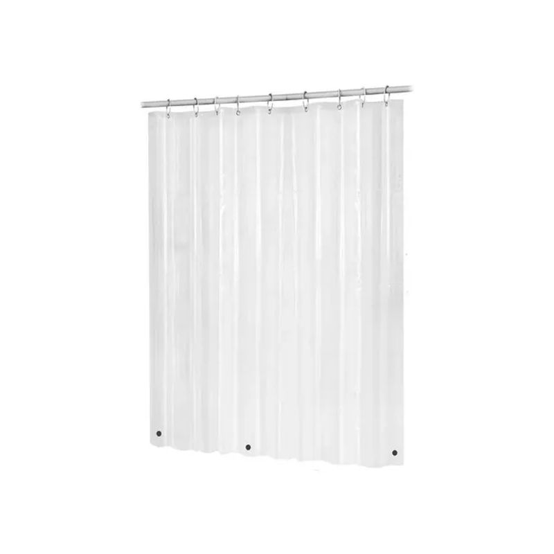 GENERICO - Forro cortina baño transparente con imán 178 x 180 cm color blanco