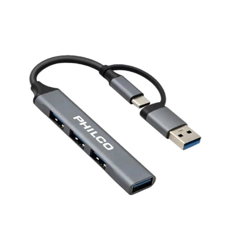 PHILCO - Hub 4 Puertos Usb 3.0 A Tipo C Philco 37186