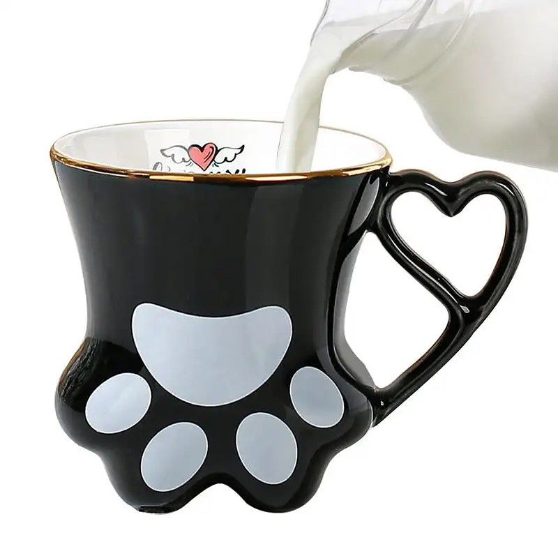 GENERICO - Mug, Taza Cerámica Huellita, Kawaii 300 ML
