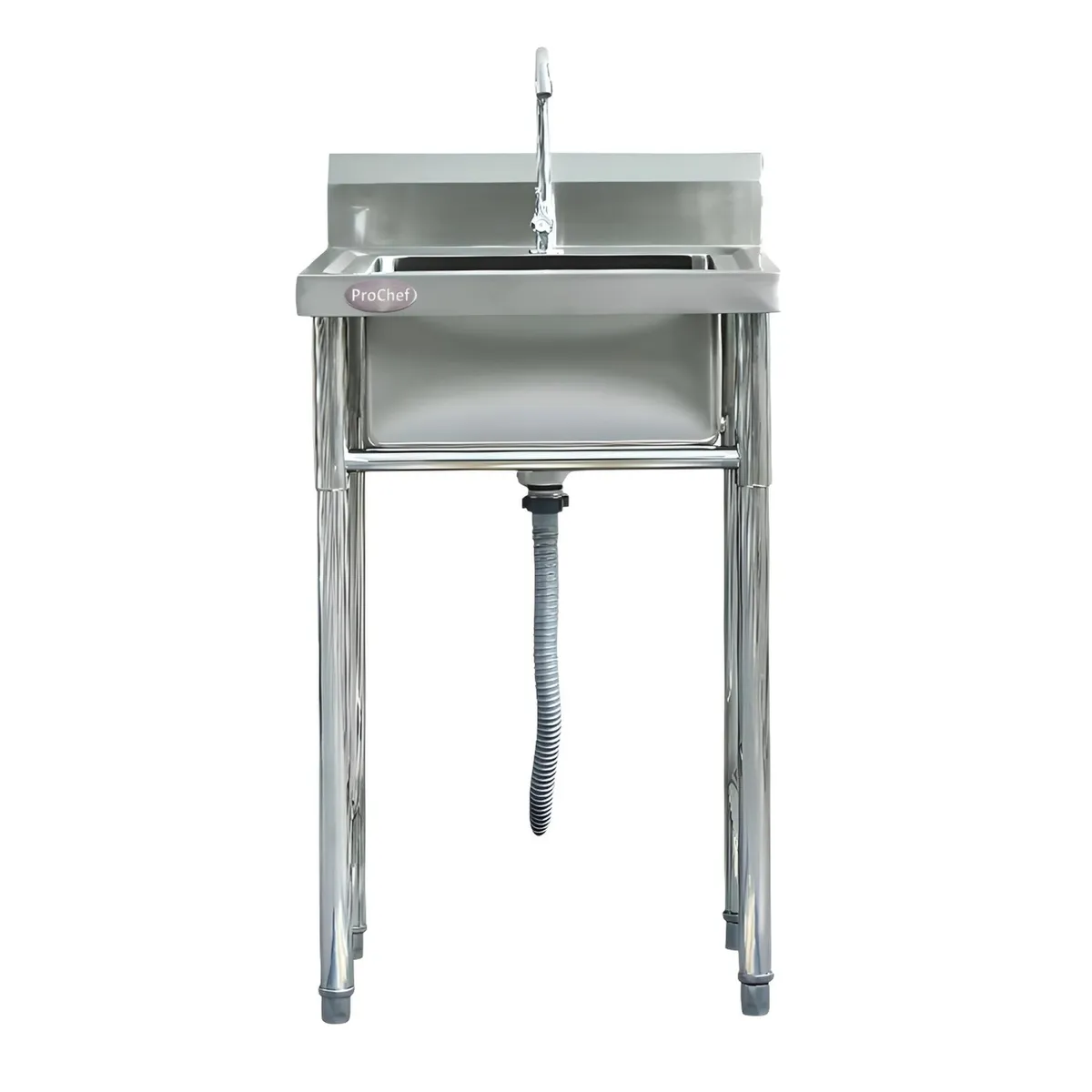 PROCHEF - Lavafondos Acero Inoxidable 60x60x90 cm. Con Grifería