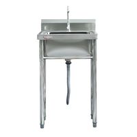 Lavafondos Acero Inoxidable 60x60x90 cm. Con Grifería