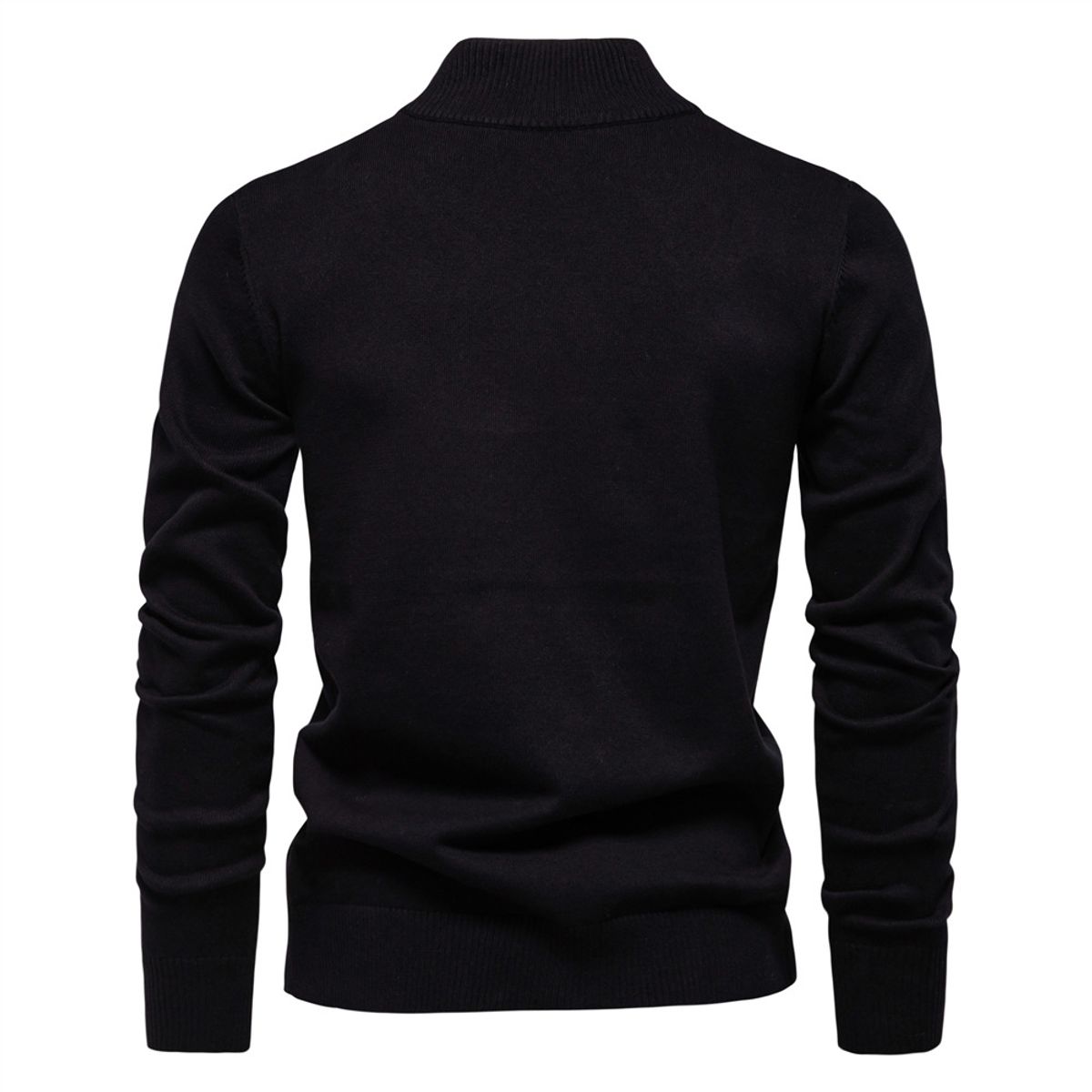 TIOZONEY - Camisa de punto con media cremallera para hombre