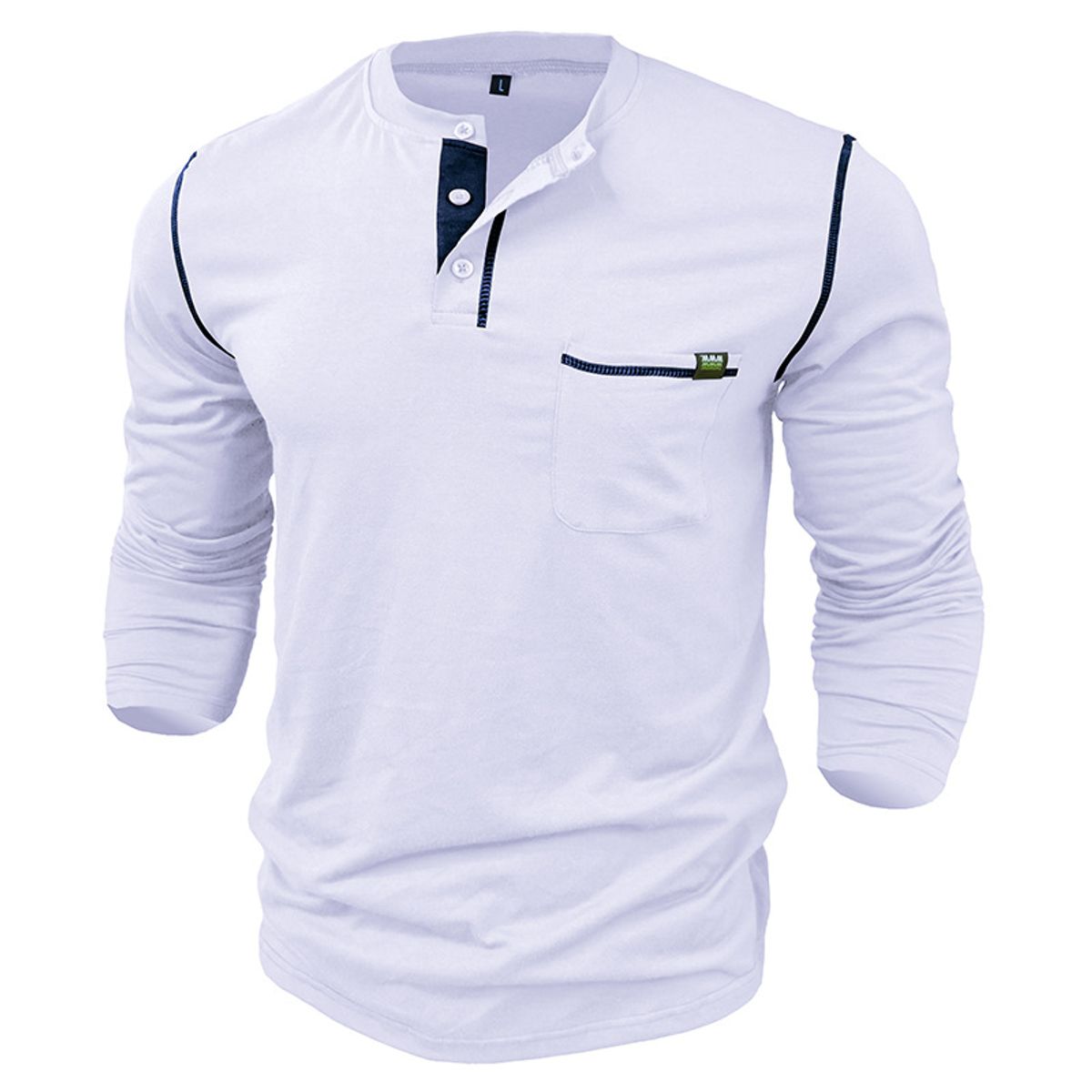 TIOZONEY - Polera Polo Básica Manga Larga