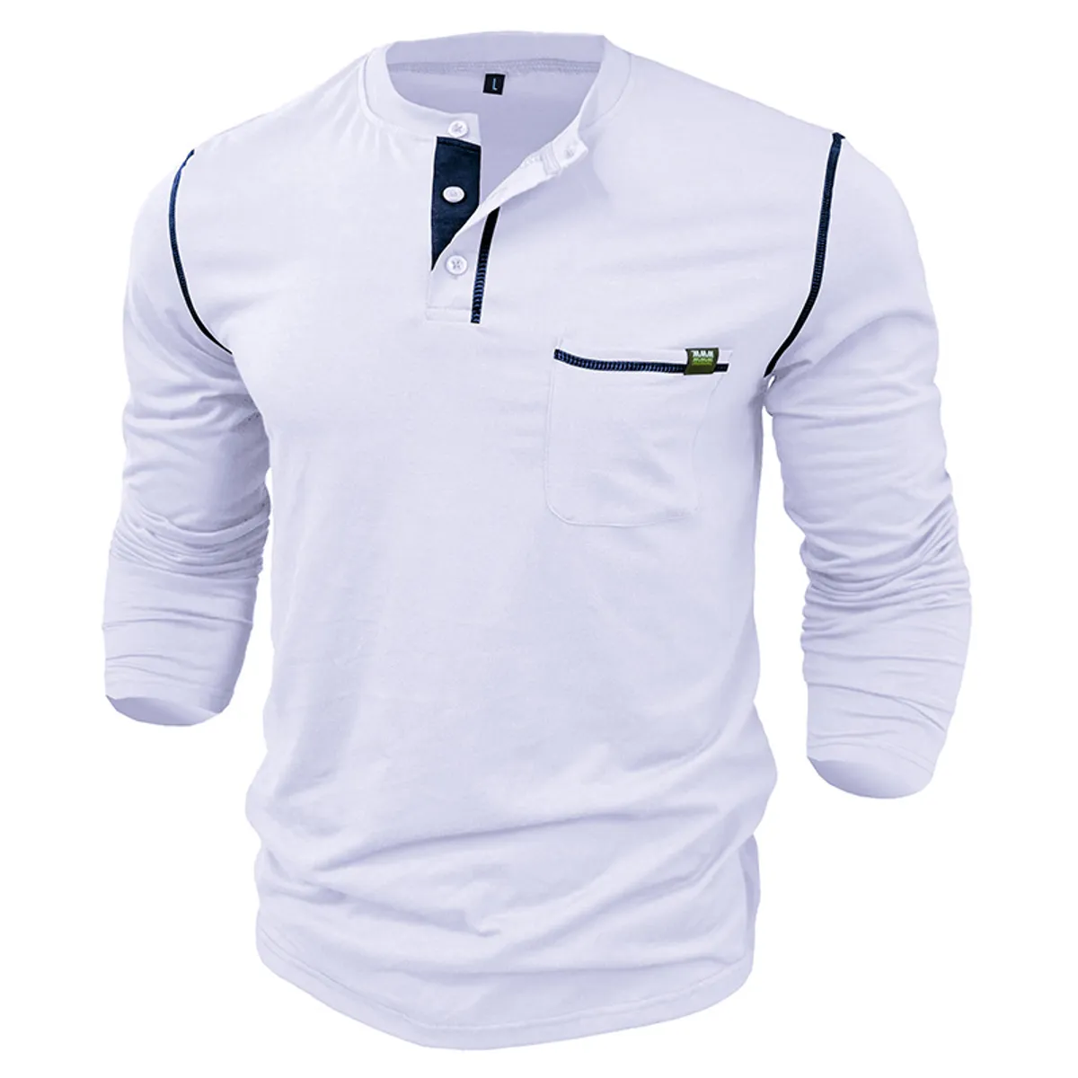 TIOZONEY - Polera Polo Básica Manga Larga