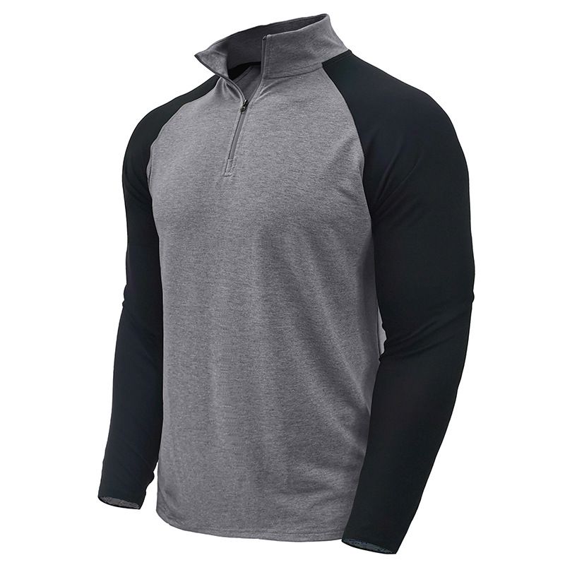 TIOZONEY - Manga larga con cremallera Sport para hombre