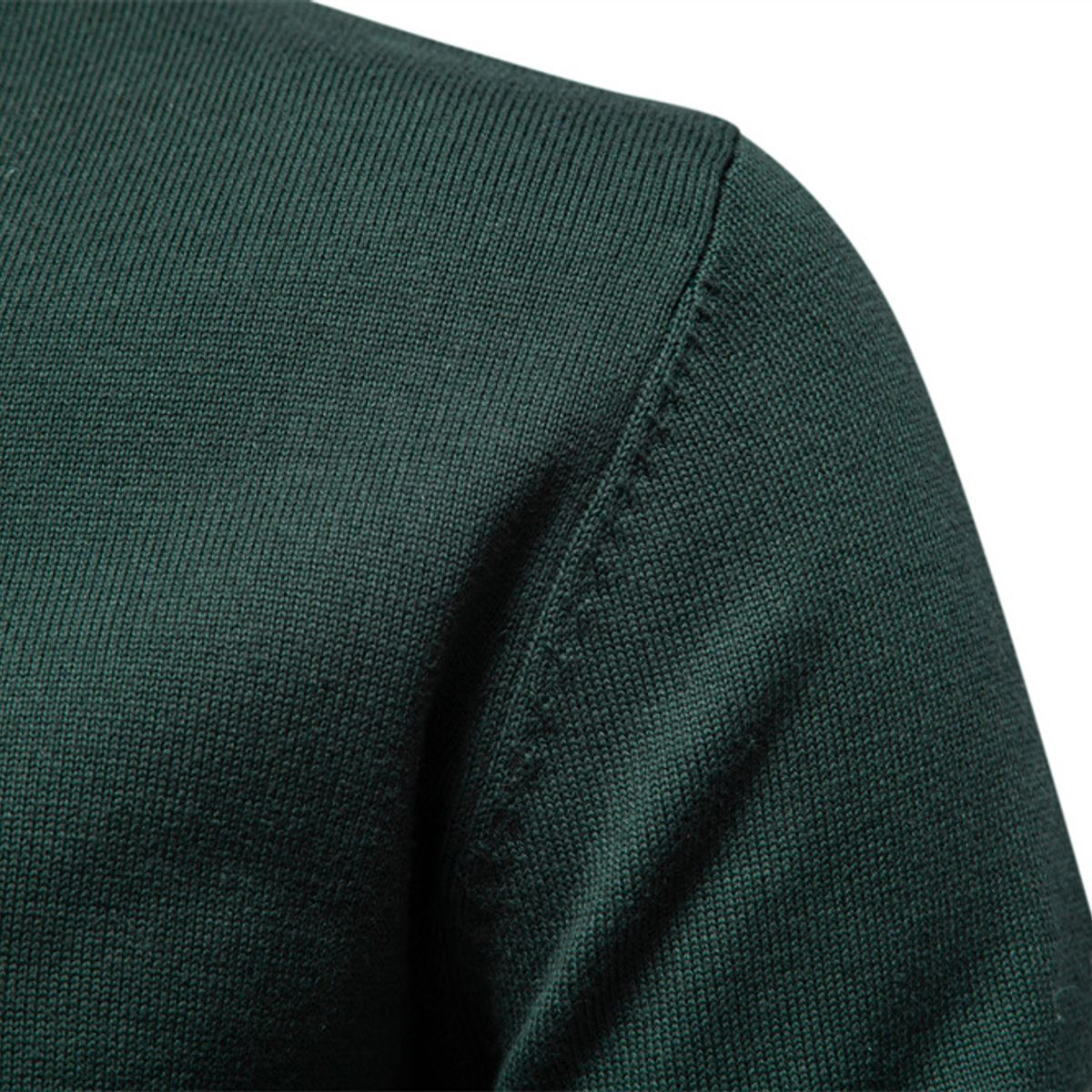 TIOZONEY - Camisa de punto con media cremallera para hombre
