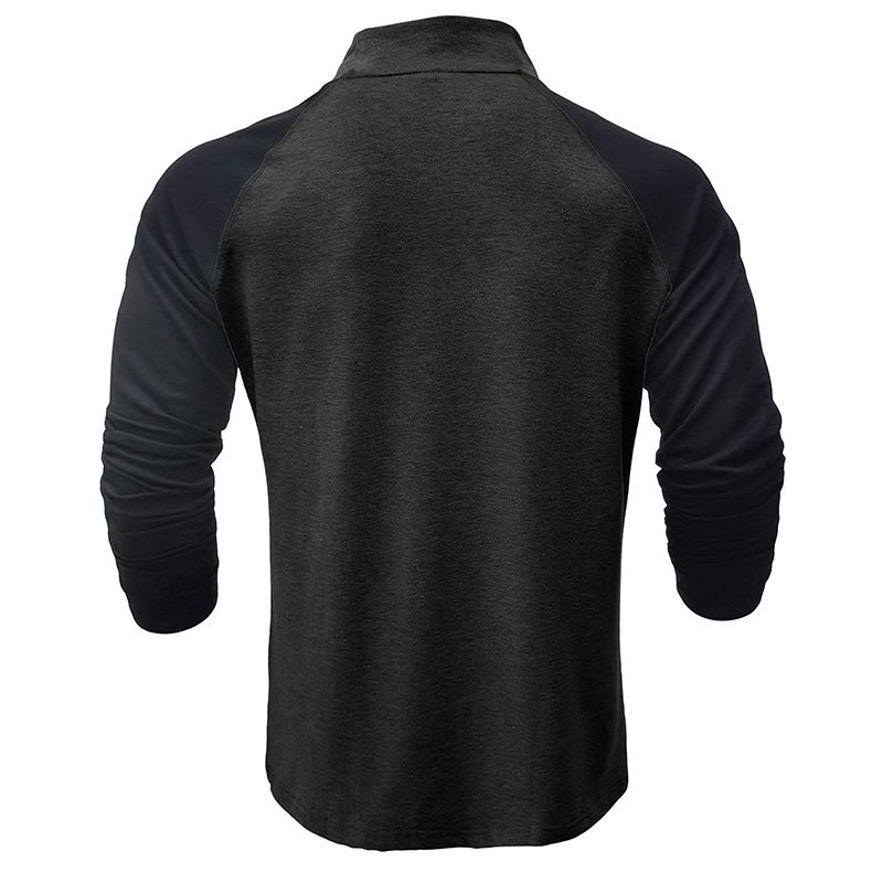TIOZONEY - Manga larga con cremallera Sport para hombre