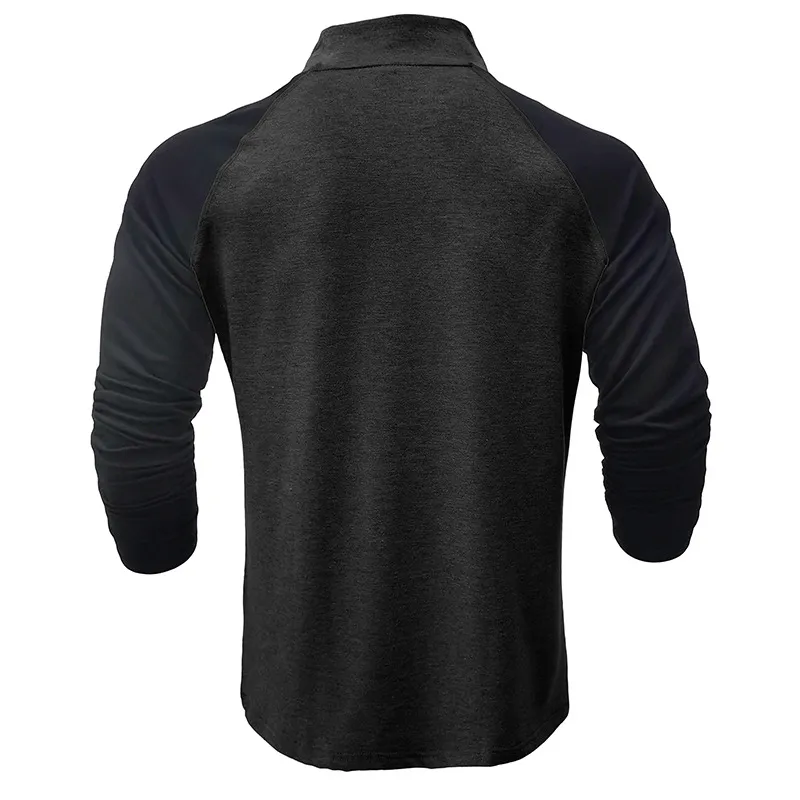 TIOZONEY - Manga larga con cremallera Sport para hombre
