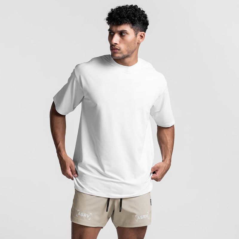 TIOZONEY - Polera Manga Corta 100 Algodón Slim Fit Hombre