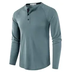 TIOZONEY - Polera Manga Larga Algodón Hombre