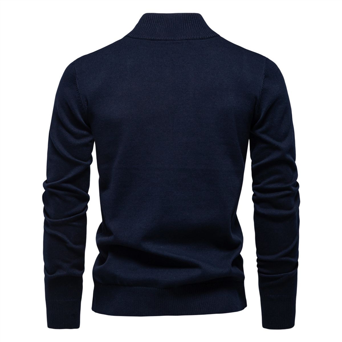 TIOZONEY - Camisa de punto con media cremallera para hombre