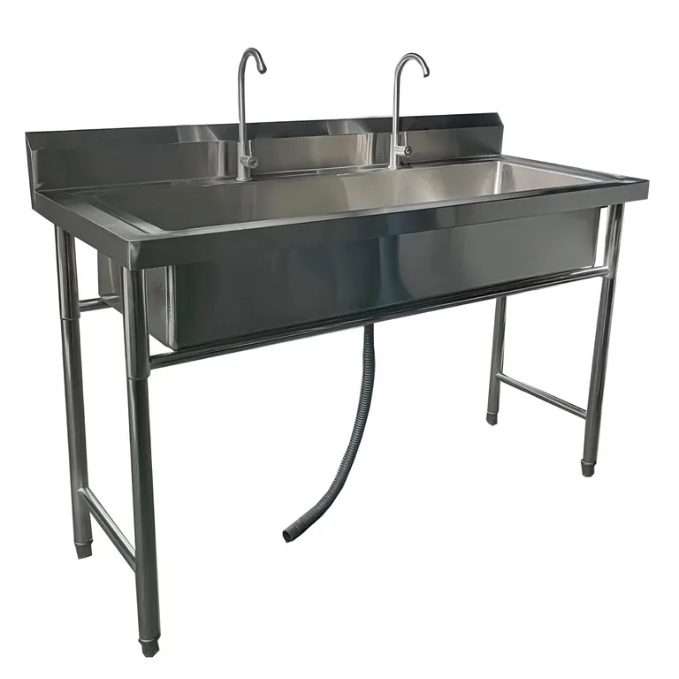 PROCHEF Lavafondos Acero Inoxidable 150x60x90 cm. Con Grifería