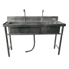 PROCHEF - Lavafondos Acero Inoxidable 150x60x90 cm. Con Grifería