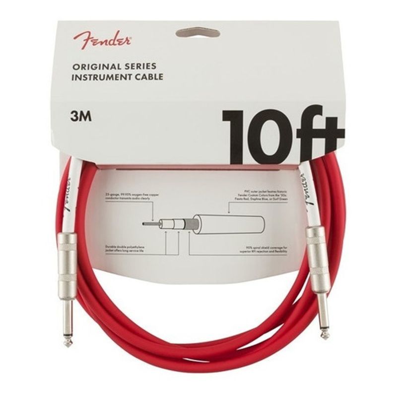 FENDER - Cable Fender Original Series Fiesta Red 3m Recto-Recto