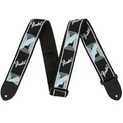 FENDER - Correa de Guitarra Monogrammed Black-Gray-Lightblue