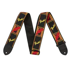 FENDER - Correa de Guitarra Monogrammed Black-Yellow-Red
