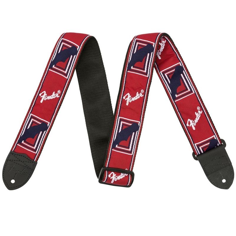FENDER - Correa de Guitarra Fender Monogrammed Red-Blue-White