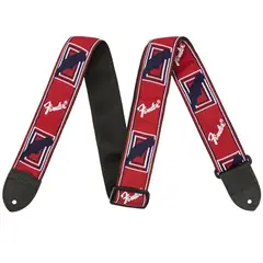 FENDER - Correa de Guitarra Monogrammed Red-Blue-White