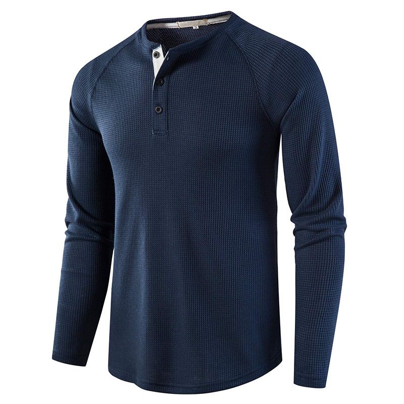 TIOZONEY - Polera Manga Larga Algodón Hombre