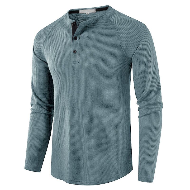 TIOZONEY - Polera Manga Larga Algodón Hombre