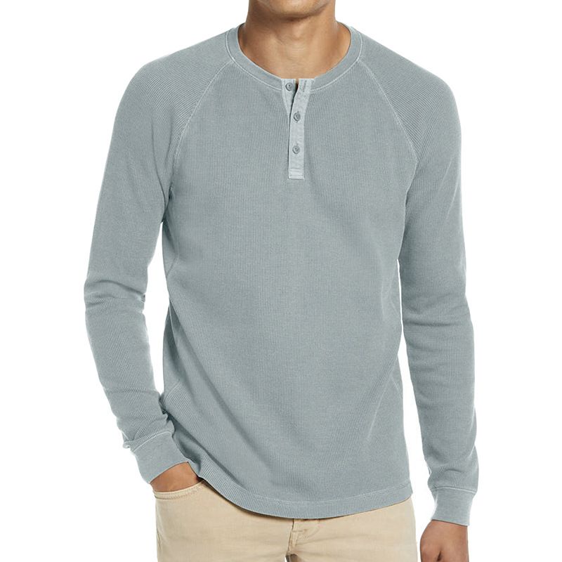 TIOZONEY - Polera Manga Larga Algodón Hombre