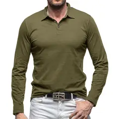 TIOZONEY - Algodón de manga larga para hombre