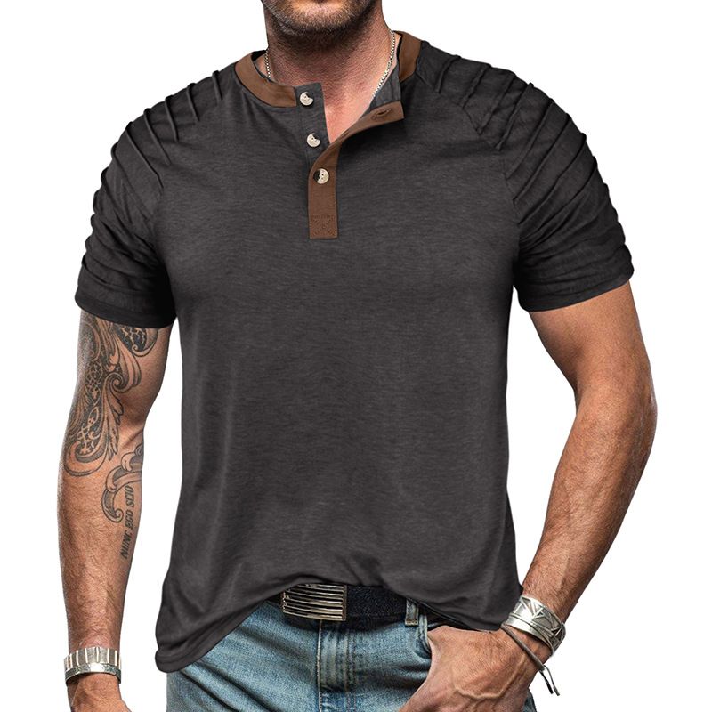 TIOZONEY - Polera Manga Corta Algodón Hombre