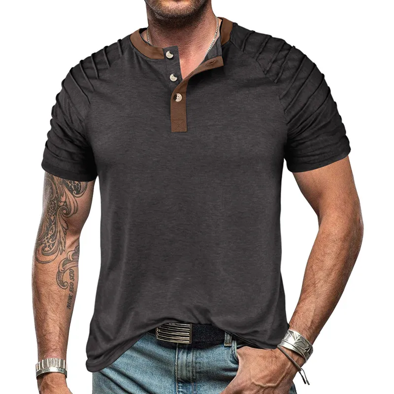 TIOZONEY - Polera Manga Corta Algodón Hombre