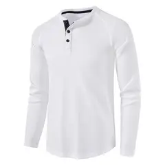 TIOZONEY - Polera Manga Larga Algodón Hombre