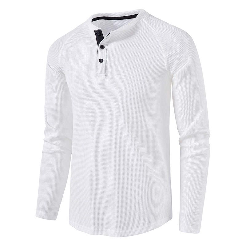 TIOZONEY - Polera Manga Larga Algodón Hombre