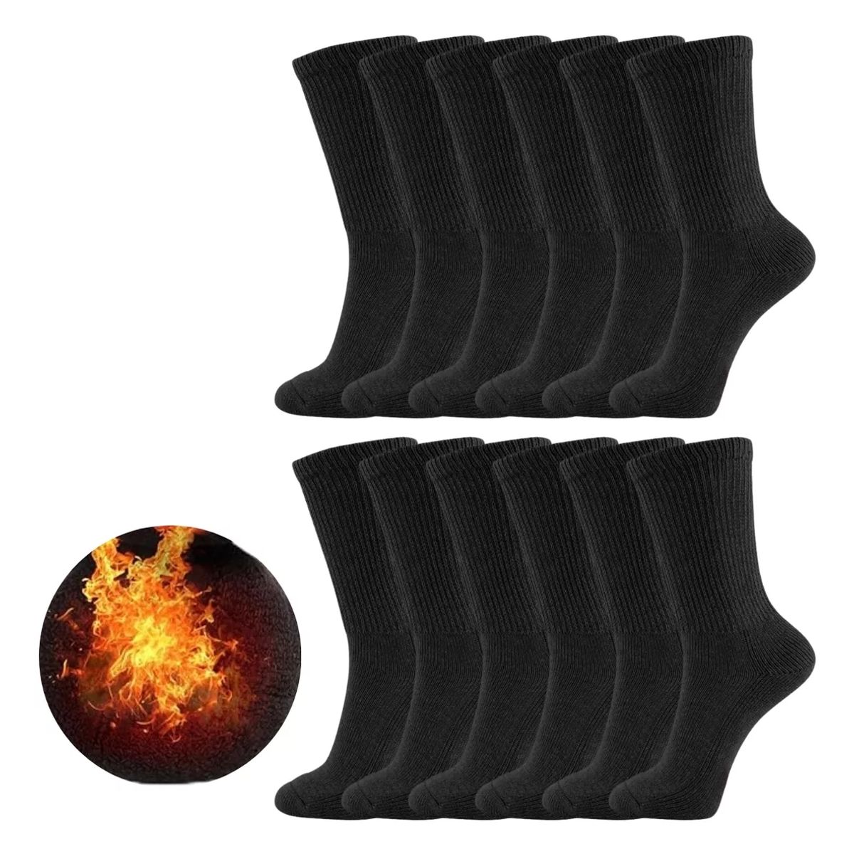 TIOZONEY - Calcetines Termicos Para Baja Temperaturas Largos 6 Pares