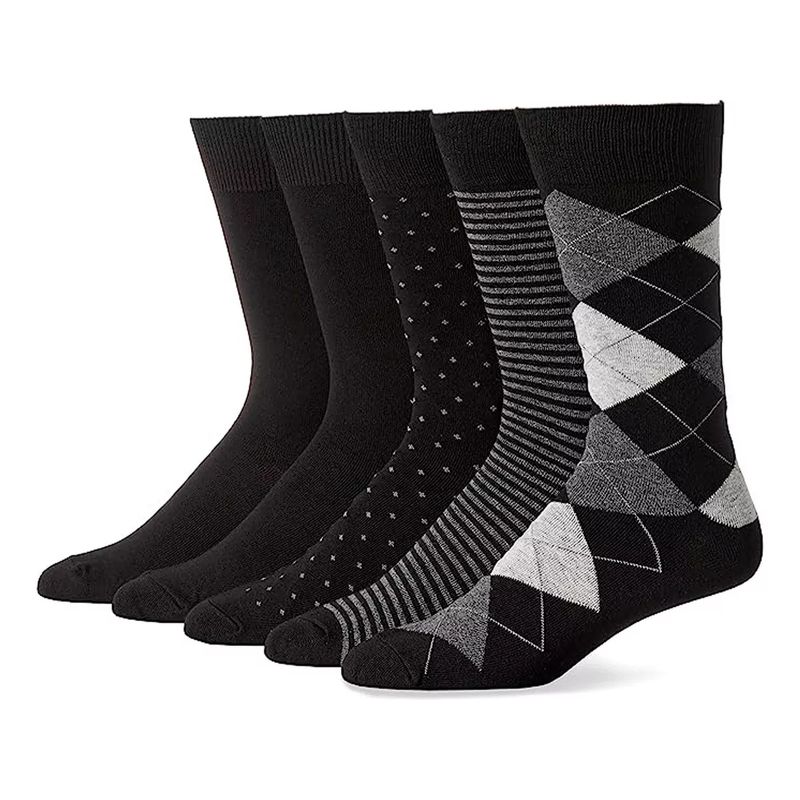 TIOZONEY - Calcetines Vestir Caballero Algodón Colores Moda 5 Pares