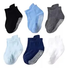 TIOZONEY - Calcetines Antiderrapantes Para Niños Calcetas Bebé 6 Pares
