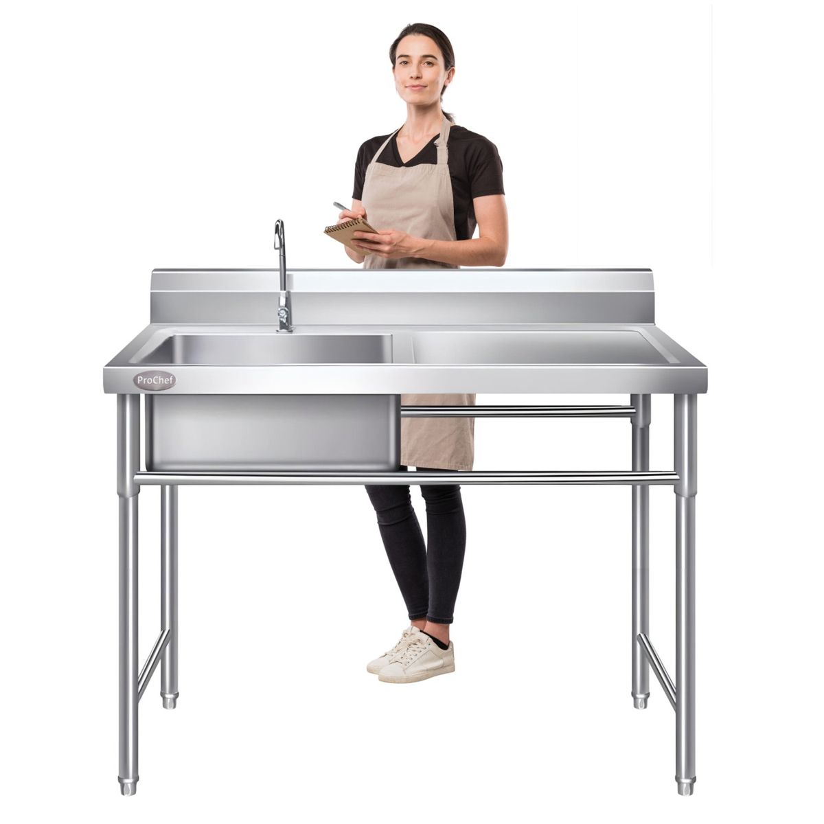 PROCHEF - Lavafondos Acero Inox. 100x60x90 cm. Secador derecho