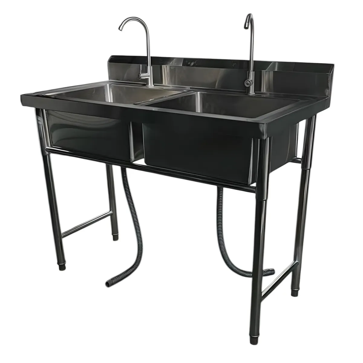 PROCHEF - Lavafondos Doble Acero Inox. 120x60x90 cm. Con Grifería