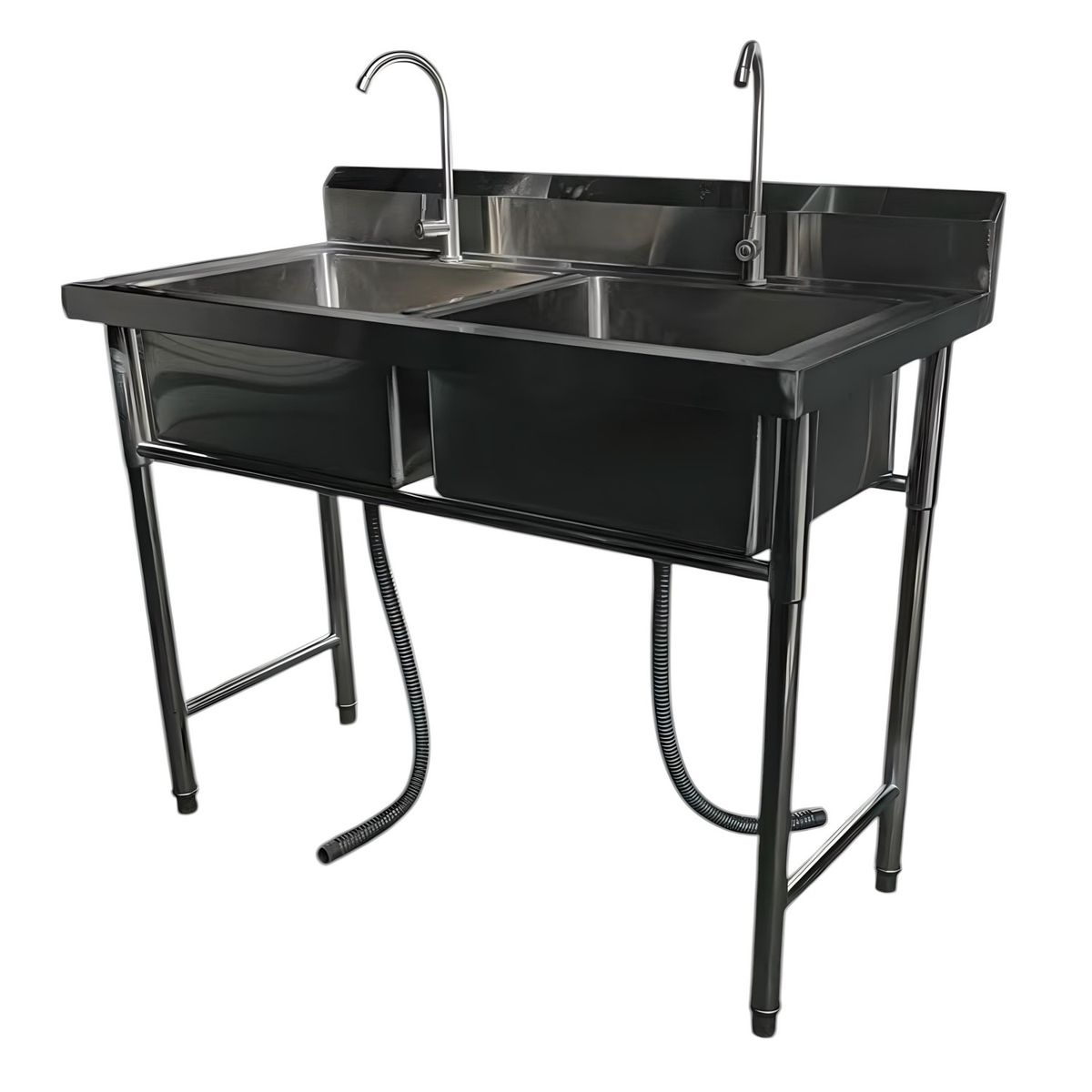 PROCHEF - Lavafondos Doble Acero Inox. 120x60x90 cm. Con Grifería