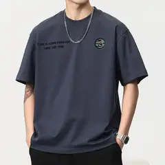 TIOZONEY - Polera Manga Corta 100 Algodón Slim Fit Hombre