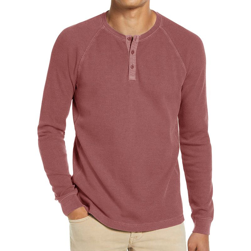 TIOZONEY - Polera Manga Larga Algodón Hombre