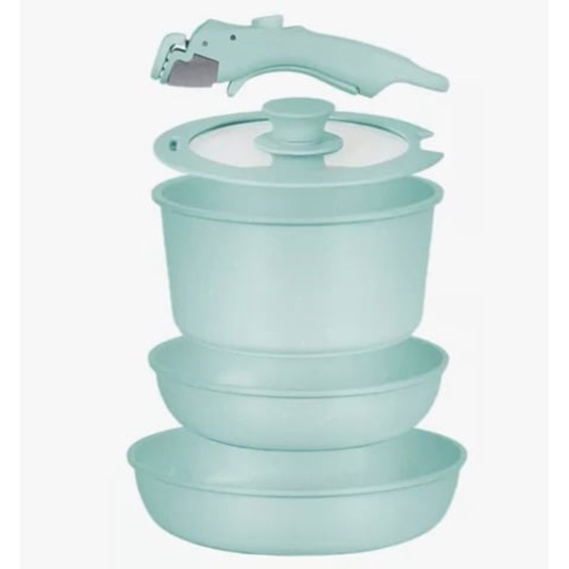 GENERICO - Bateria Cocina Antiadherente 5pcs Smart Mango