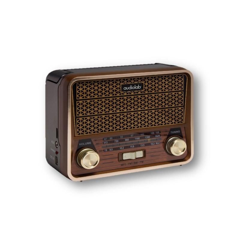 AUDIOLAB - Mini Radio Parlante Retro Bluetooth Audiolab Gs-f821u Fx