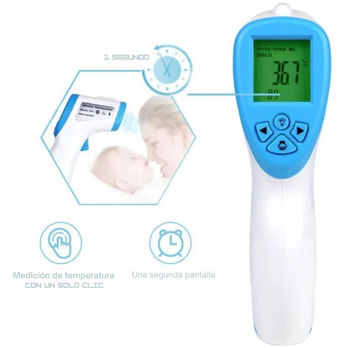 MOVI - Termómetro Digital Sin ContactoPrecisión y Seguridad en Cada Medición