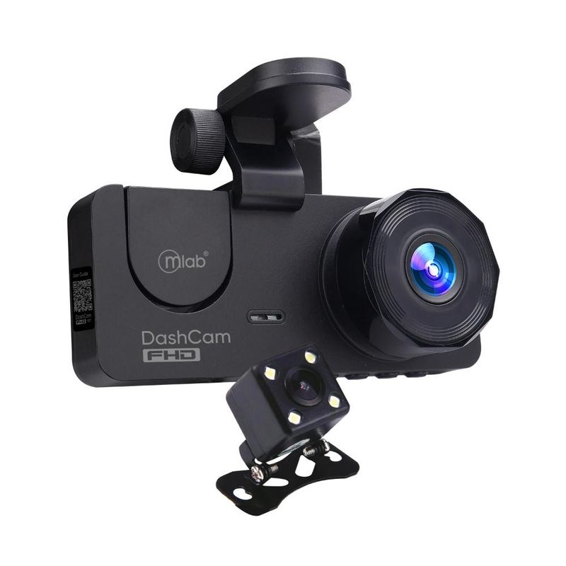 MLAB - Cámara Auto DVR FHD 3 Cámaras Front 1080p Inside 720p  Back 720p Mlab