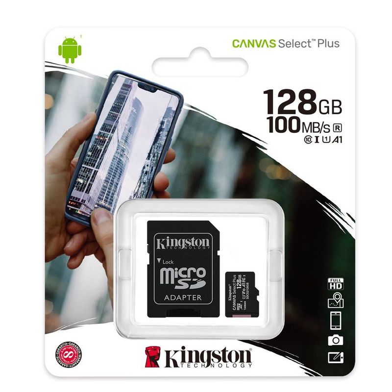 KINGSTON - Micro Sd Kingston Select Pls 100r C10 128gb