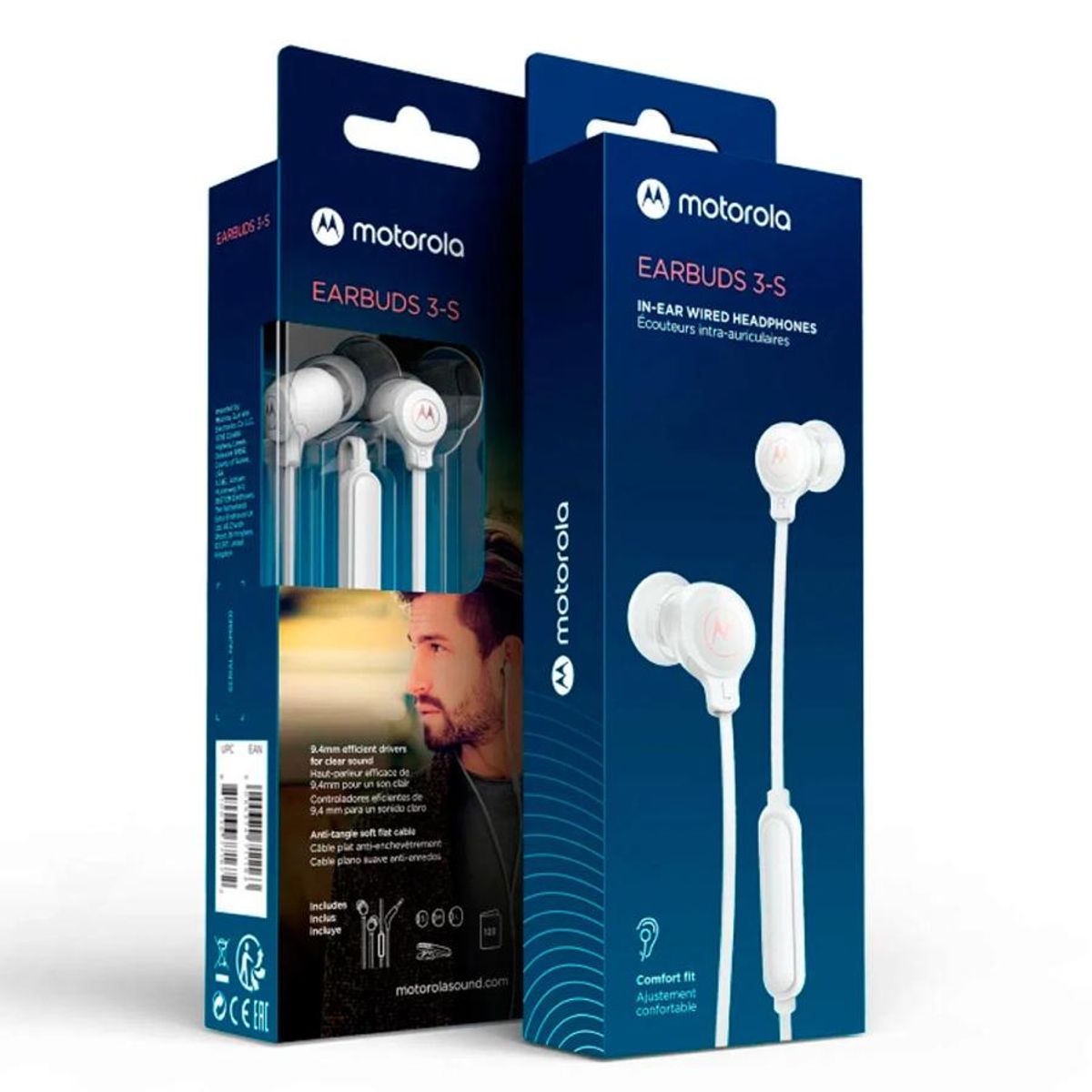 MOTOROLA - Earbuds3-S  Motorola MLibres Blanco